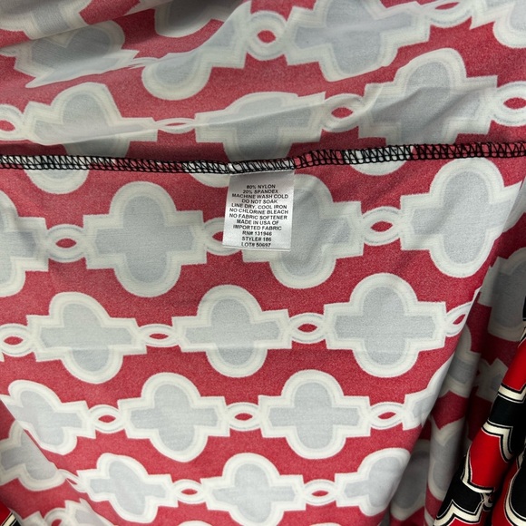 Women’s Jude Connally Red Black Geometric Long Sleeve Midi Dress Designer Small - Picture 4 of 4